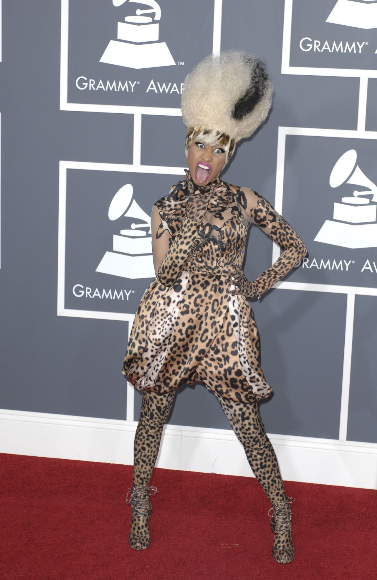 Nicki Minaj, wearing Givenchy Couture, arrives for The 53rd Annual Grammy Awards in Los Angeles in 2011.