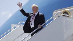 President Donald Trump arrives for the G7 Summit, Friday, June 8, 2018, in Canadian Forces Base Bagotville, Canada. (AP Photo/Evan Vucci)