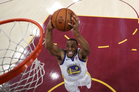 Golden State forward Andre Iguodala throws down a dunk.