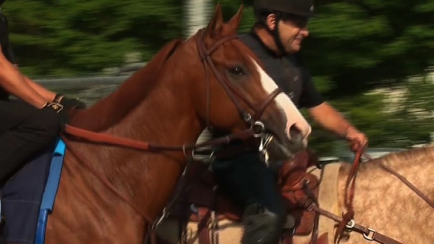 Hall of fame trainer Bob Baffert is looking to make history with a win at the Belmont Stakes on Saturday. He compares Justify to a really good athlete like LeBron James and Michael Jordan and admitting to CNN Sports Andy Scholes that he is feeling the added pressure of winning a second career Triple Crown, "you better win a championship dude." NOTE: No restrix on NYRA video