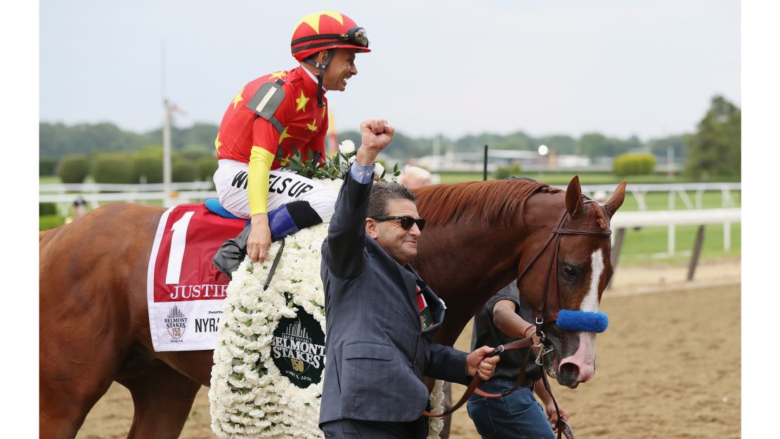 Justify completed the Triple Crown after winning the Belmont Stakes in 2018. 