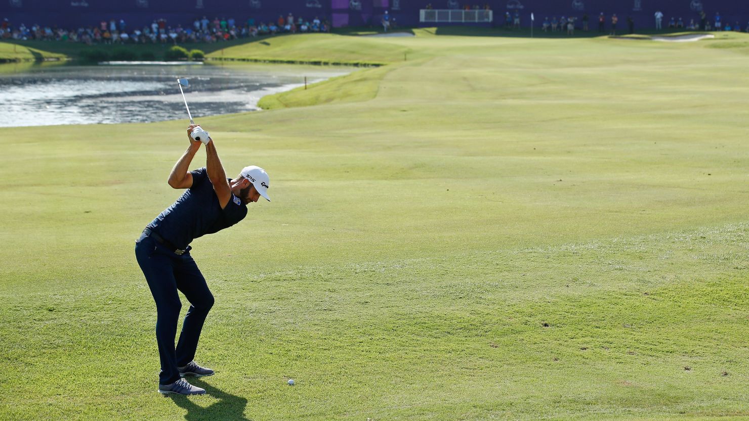 Dustin Johnson made an eagle on the 18th hole to win the FedEx St. Jude Classic at TPC Southwind.