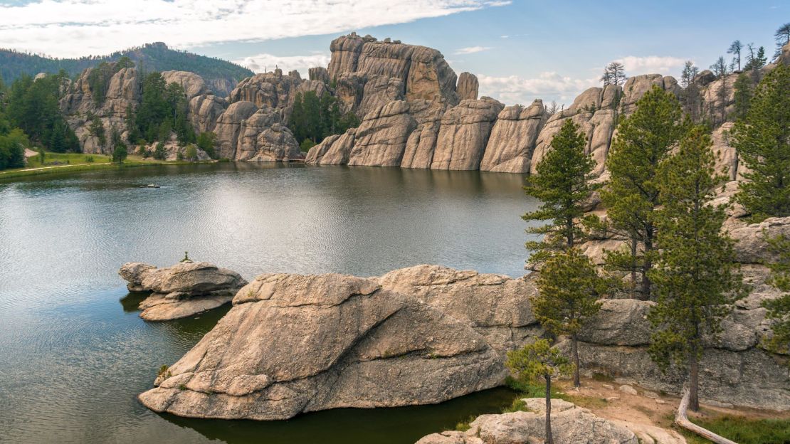 A stunning view of Sylvan Lake in Custer State Park.
