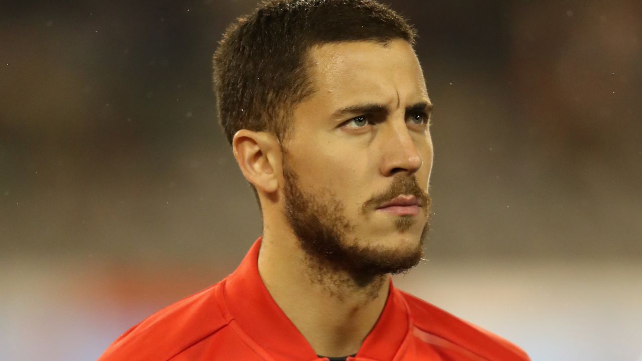 BRUSSELS, BELGIUM - MARCH 27:  Eden Hazard of Belgium looks on during the international friendly match between Belgium and Saudi Arabia at the King Baudouin Stadium on March 27, 2018 in Brussels, Belgium.  (Photo by David Rogers/Getty Images)