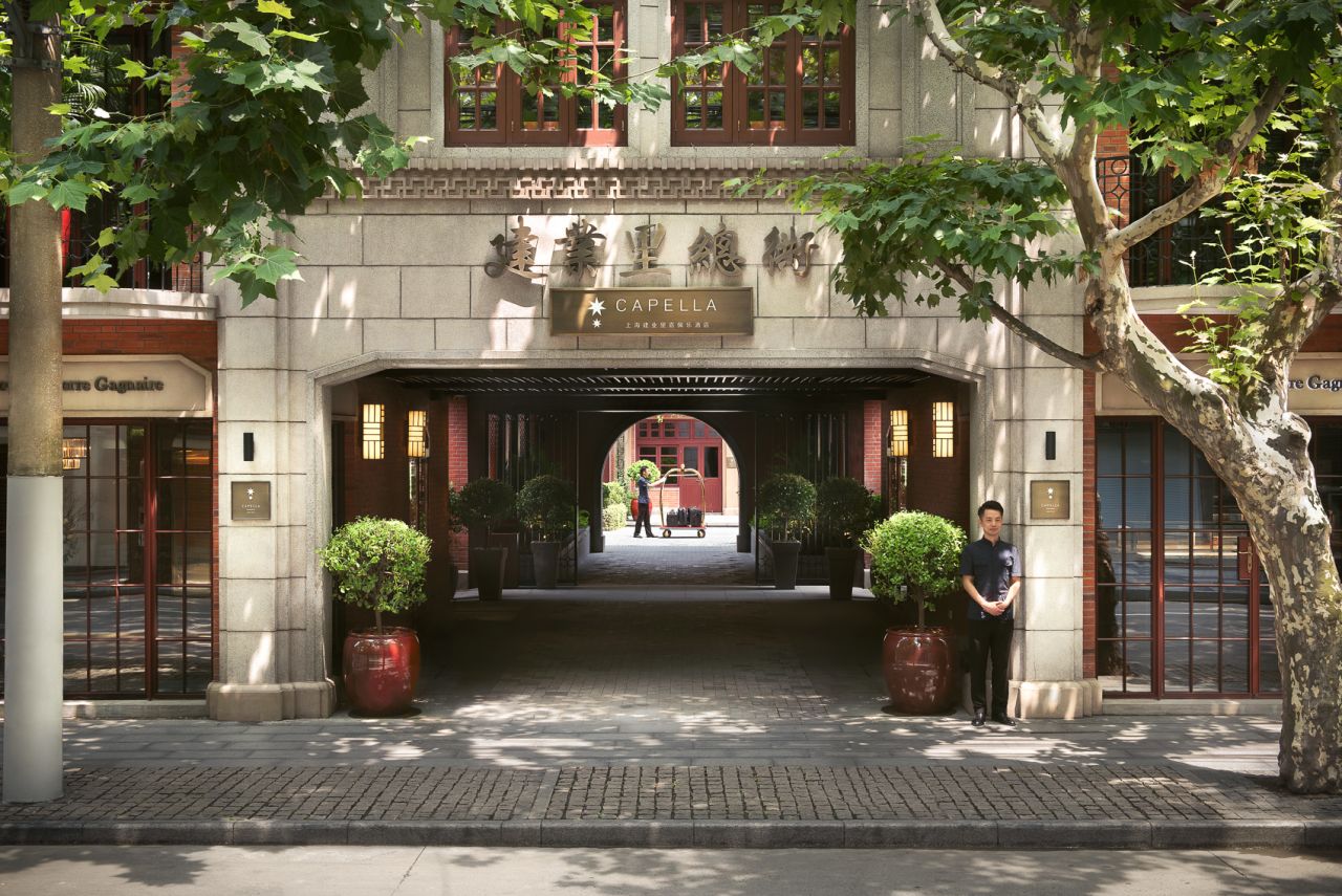 <strong>Capella Shanghai Jian Ye Li, China:</strong> In 2003, the Chinese government established the Hengfu cultural and heritage preservation zone to protect the unique architecture, then appointed Capella to incorporate a hotel into the compound. A labyrinth of tiny alleyways that stretch across 2.3 hectares, the hotel converted the three-story brick townhouses into hotel villas, careful to preserve telltale details such as Chinese matou ("horse head") gables and open-air courtyards.