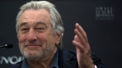 US actor Robert De Niro gives a press conference during the opening of the new Nobu Hotel Marbella, on May 16, 2018 in Marbella. (Photo by JORGE GUERRERO / AFP)        (Photo credit should read JORGE GUERRERO/AFP/Getty Images)