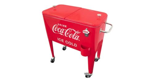 60-Qt Coca-Cola Ice Cold Heavy Duty Rolling Cooler