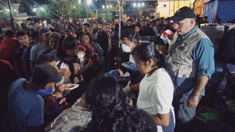 José Andrés and his team delivering food in Alotenango.  
