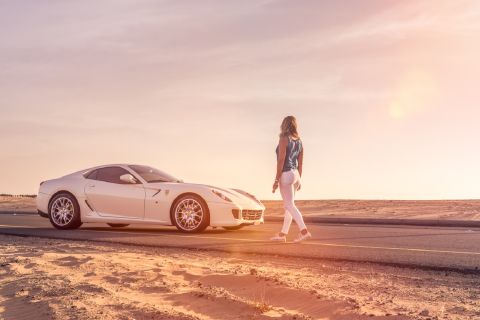 Jalyn Jarvi and her Ferrari 599. She  believes the club can help change perceptions: "You don't have to be the hot chick in the front right seat. You can be the hot chick in the driver's seat."