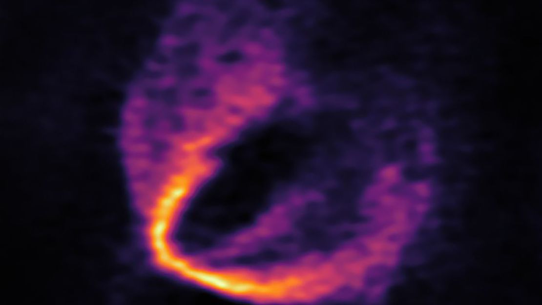 Astronomers have identified three discrete disturbances in the young star's gas-filled disc.