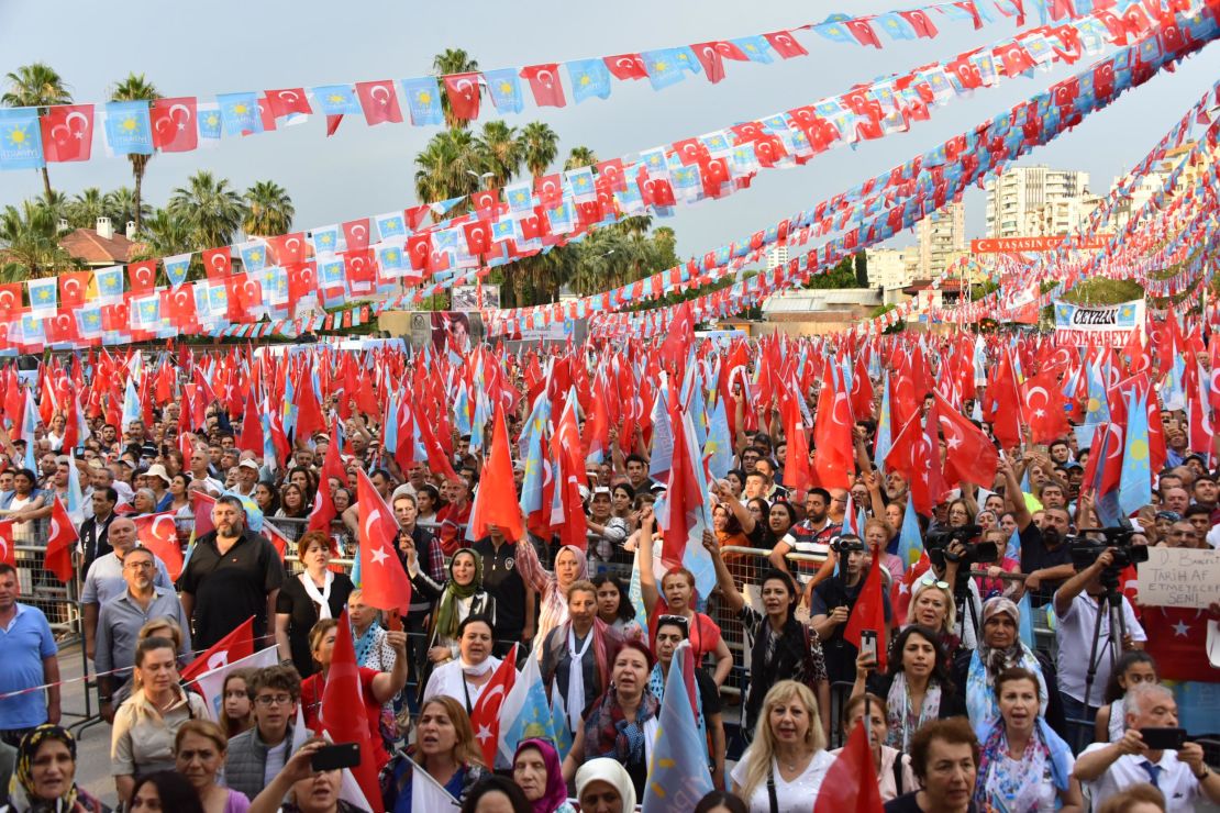 An Aksener rally in the southern Turkish city of Adana.