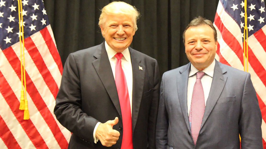 Arron Banks, co-founder of the Leave.EU campaign, pictured with President Donald Trump 