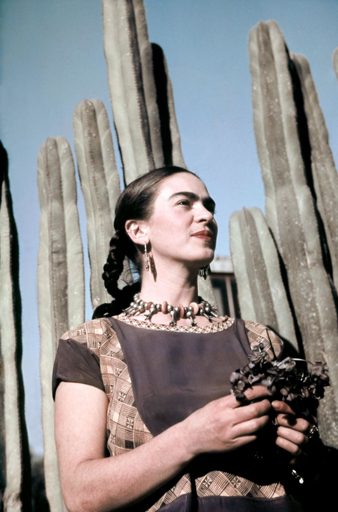 Frida Kahlo poses for a portrait, circa 1940.
