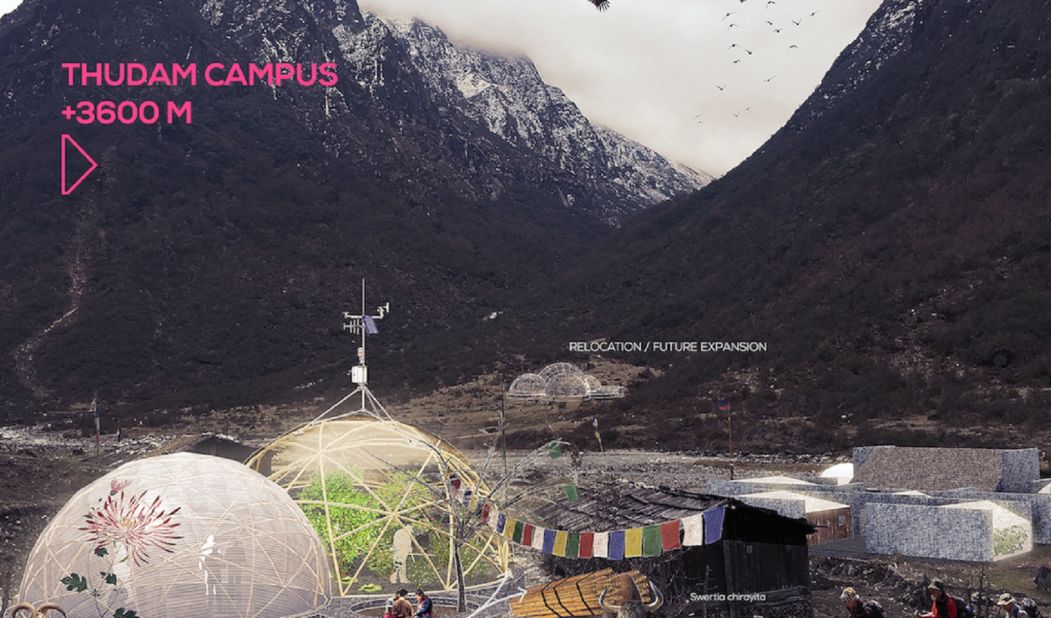 The Thudam campus (12,460ft) will be portable and move with yak herders, providing the necessary support for them to cultivate medicinal plants. <br />