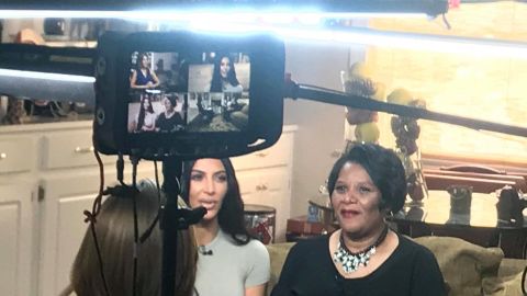 Kim Kardashian West meets Alice Johnson during interview to air on NBC's "Today" show.