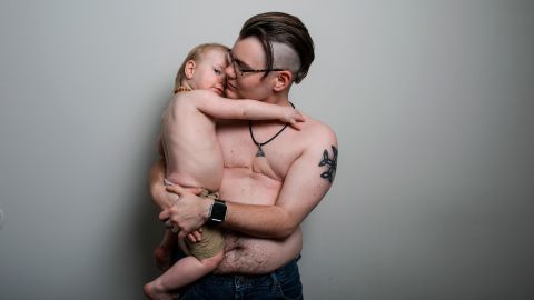 Sabastion Sparks, 24, and his 1-year-old son, Jaxen. 
