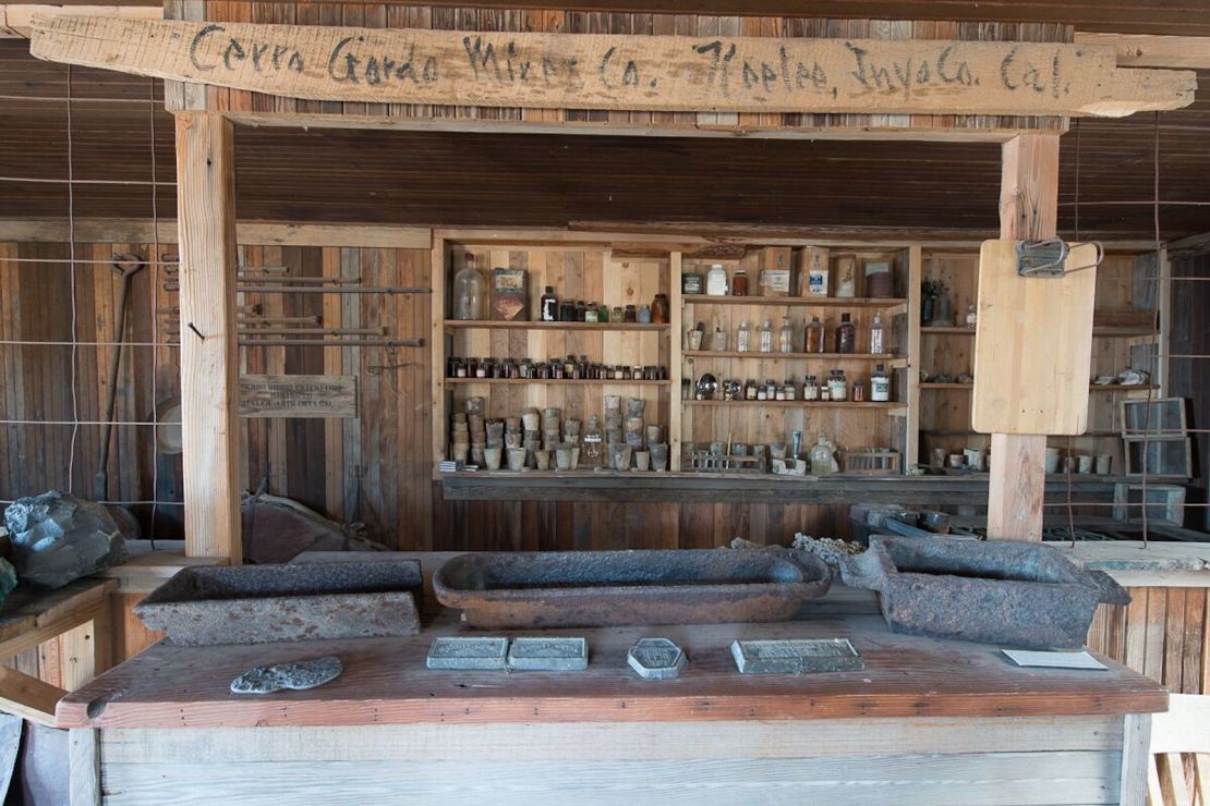 Buildings on Cerro Gordo include a historic hotel, a bunkhouse and superintendents house. 