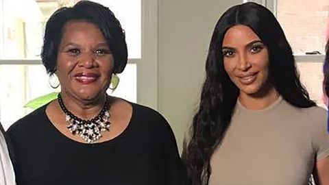Alice Johnson, left, met Kim Kardashian West on Wednesday.