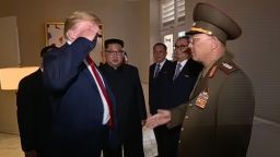 Trump NK soldier salute
