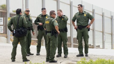 Border Patrol agents patrol the area in May at Border Field State Park in San Ysidro, California. (Photo by Sandy Huffaker/Getty Images)