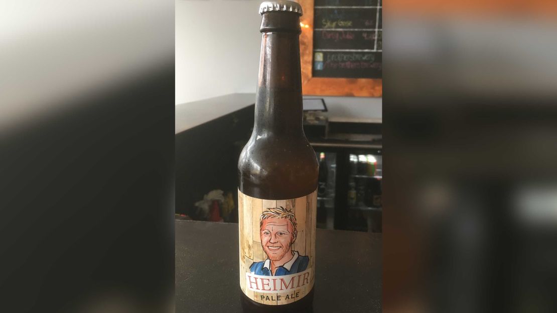 A special 'Heimir' beer has been brewed on the island in honor of the national coach.