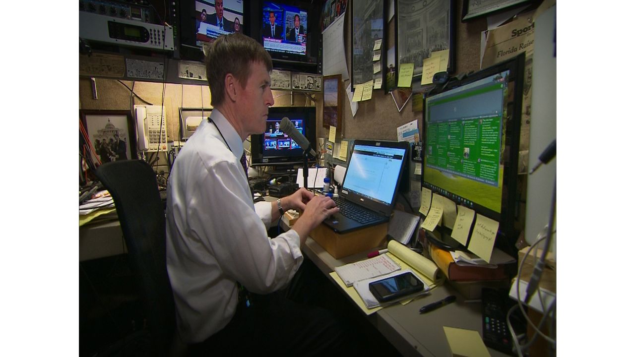 Jamie Dupree in his office on Capitol Hill.
