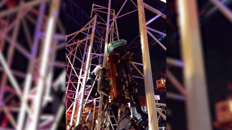 2 people fall after roller coaster derails