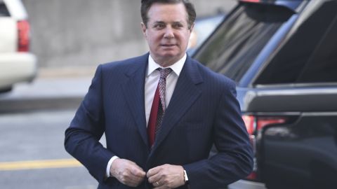 Paul Manafort arrives for a hearing at US District Court on June 15, 2018 in Washington, DC. (Photo by Brendan SMIALOWSKI / AFP) (Photo credit should read BRENDAN SMIALOWSKI/AFP/Getty Images)