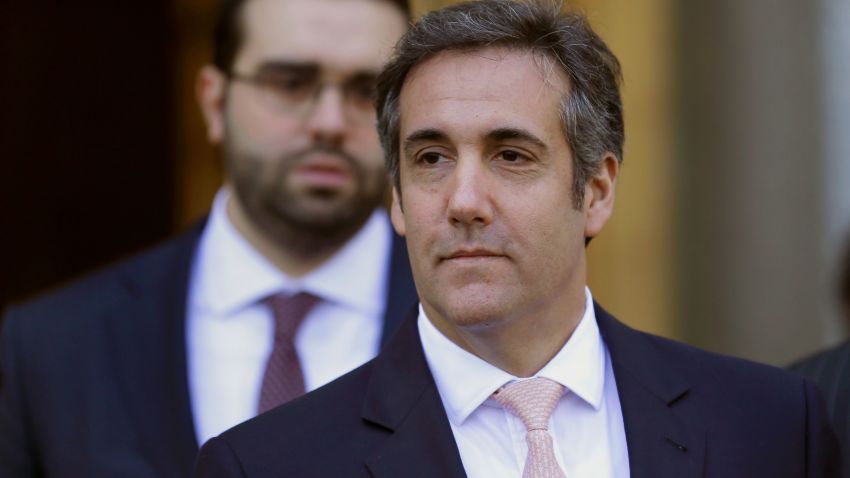 Michael Cohen leaves federal court in New York, Thursday, April 26, 2018. President Donald Trump said that his personal attorney Cohen represented him "with this crazy Stormy Daniels deal," after previously denying any knowledge of a payment Cohen made to the porn actress who alleges an affair with Trump. (AP Photo/Seth Wenig)