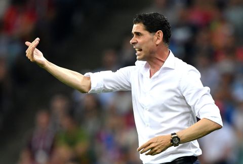 Fernando Hierro was making his debut as Spain's manager. The former captain took over when Spain fired Julen Lopetegui just before the tournament.
