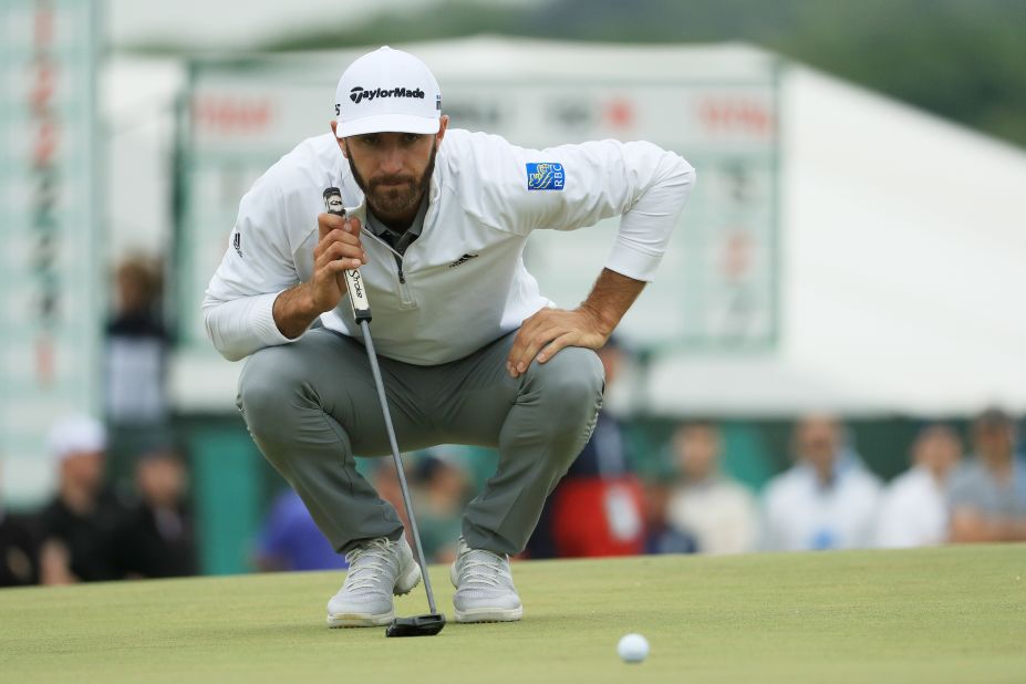 Johnson was imperious, carding a  67 to surge to four under -- the only player under par after two torrid days on Long Island.