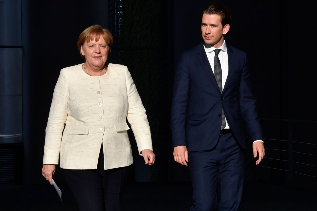 The political fortunes of Merkel and Kurz appear to be on different trajectories.  