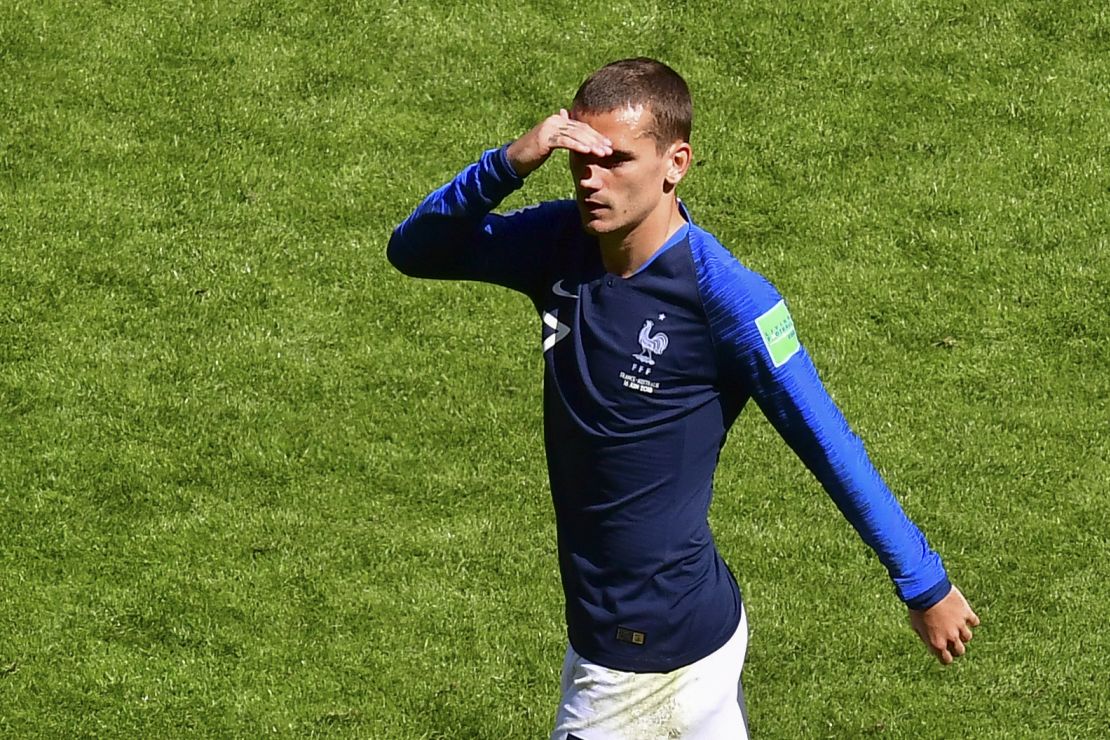 Antoine Griezmann celebrates his opening goal.