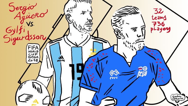 Argentina and Iceland faced off in the Group D opener on June 16 -- the so-called "Group of Death." Both Sergio "Kun" Aguero of Argentina and Iceland's Gylfi Sigurdsson suffered knee injuries prior to the World Cup.