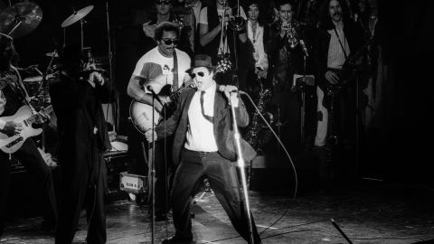 The Blues Brothers perform in concert at Winterland Arena on December 31, 1978, in San Francisco.