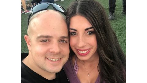 Valdo and Megan Panzera pose for a picture at the Route 91 Harvest Festival in Las Vegas on October 1, 2017, hours before the shooting.