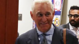 WASHINGTON, DC - SEPTEMBER 26:  Roger Stone, former confidant to President Trump walks out of the House Intelligence Committee closed door hearing, September 26, 2017 in Washington, DC. The committee is investigating alleged Russian interference in the 2016 U.S. presidential election.