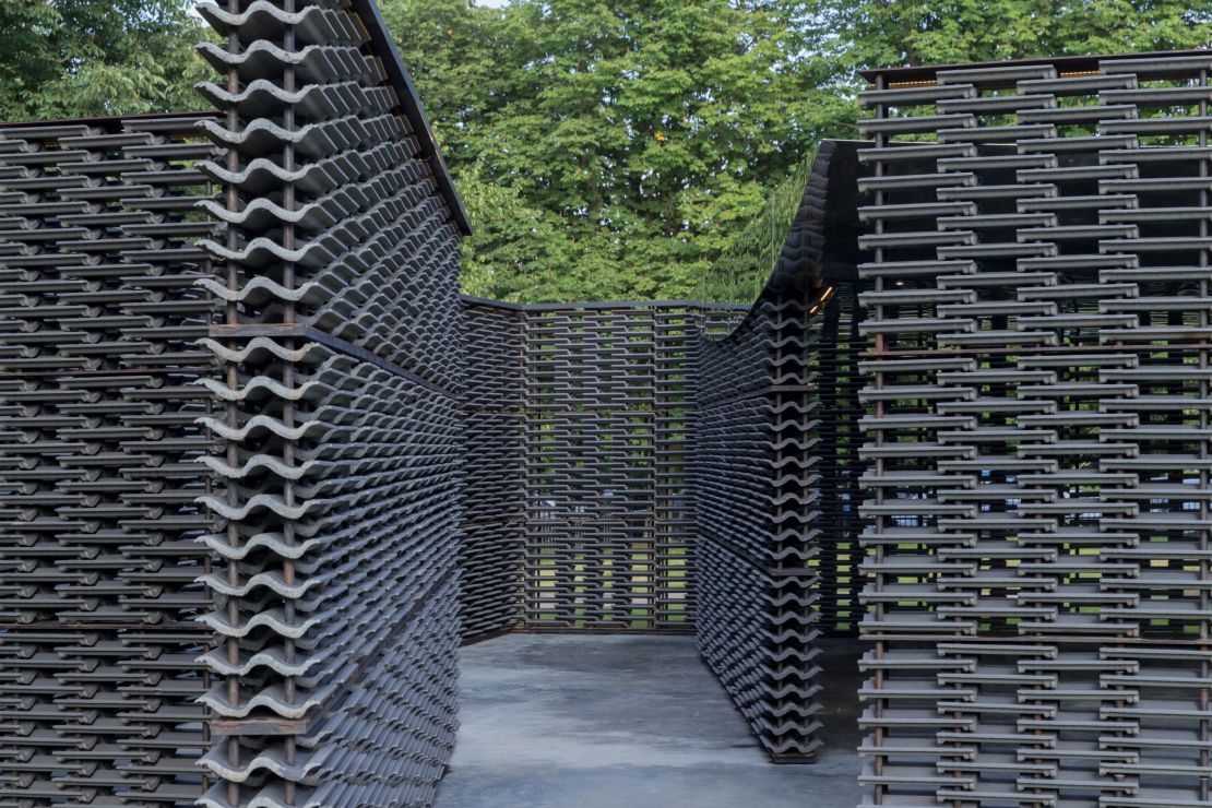 Serpentine Pavilion 2018, designed by Frida Escobedo, Serpentine Gallery, London (15 June -- 7 October 2018) (c) Frida Escobedo, Taller de Arquitectura. Photography: Iwan Baan