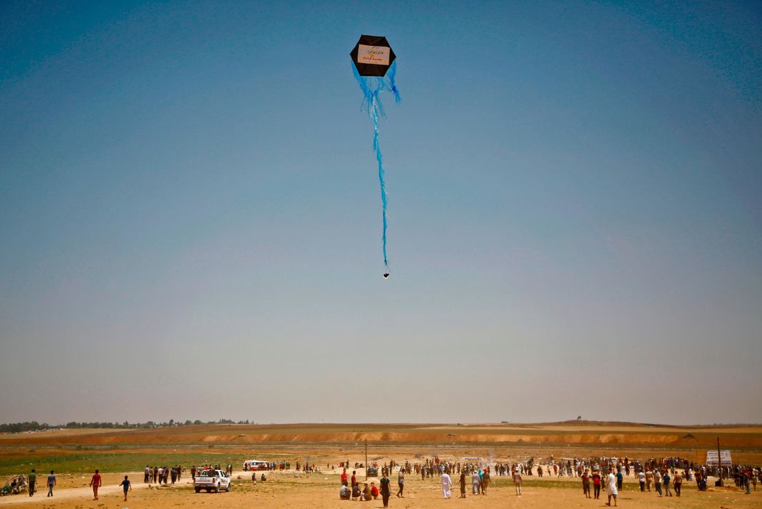 The use of kites by Gazan demonstrators has increased significantly in recent weeks.