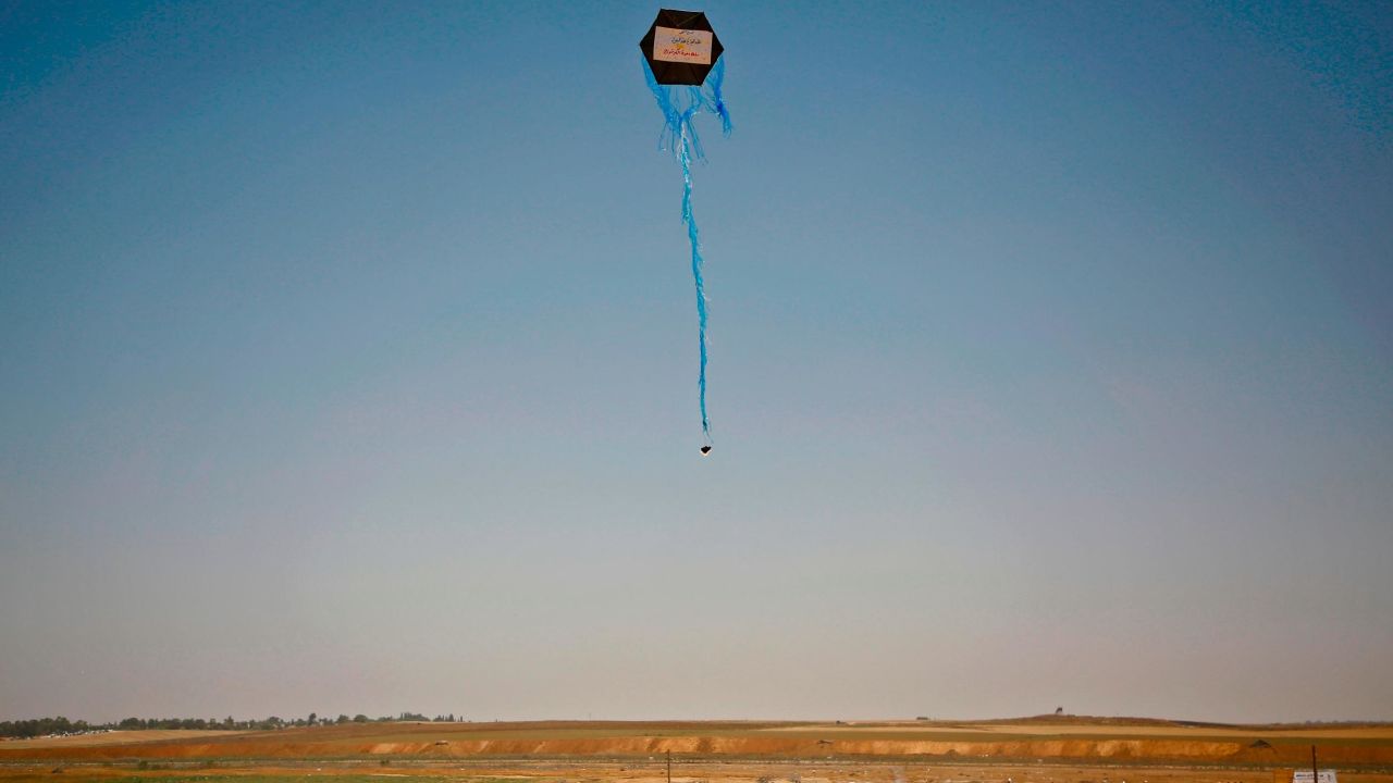 The use of kites by Gazan demonstrators has increased significantly in recent weeks.