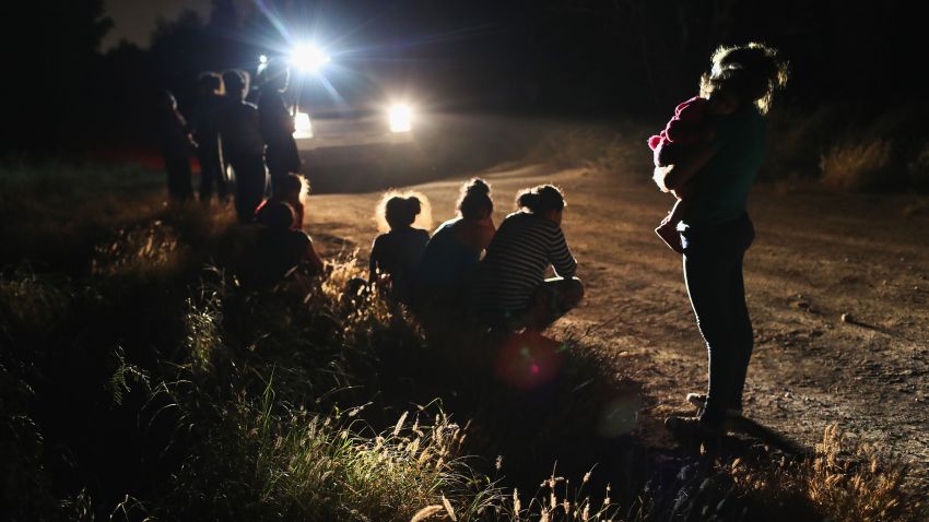 MCALLEN, TX - JUNE 12:  U.S. Border Patrol agents arrive to detain a group of Central American asylum seekers near the U.S.-Mexico border on June 12, 2018 in McAllen, Texas. The group of women and children had rafted across the Rio Grande from Mexico and were detained before being sent to a processing center for possible separation. Customs and Border Protection (CBP) is executing the Trump administration's "zero tolerance" policy towards undocumented immigrants. U.S. Attorney General Jeff Sessions also said that domestic and gang violence in immigrants' country of origin would no longer qualify them for political asylum status.  (Photo by John Moore/Getty Images)