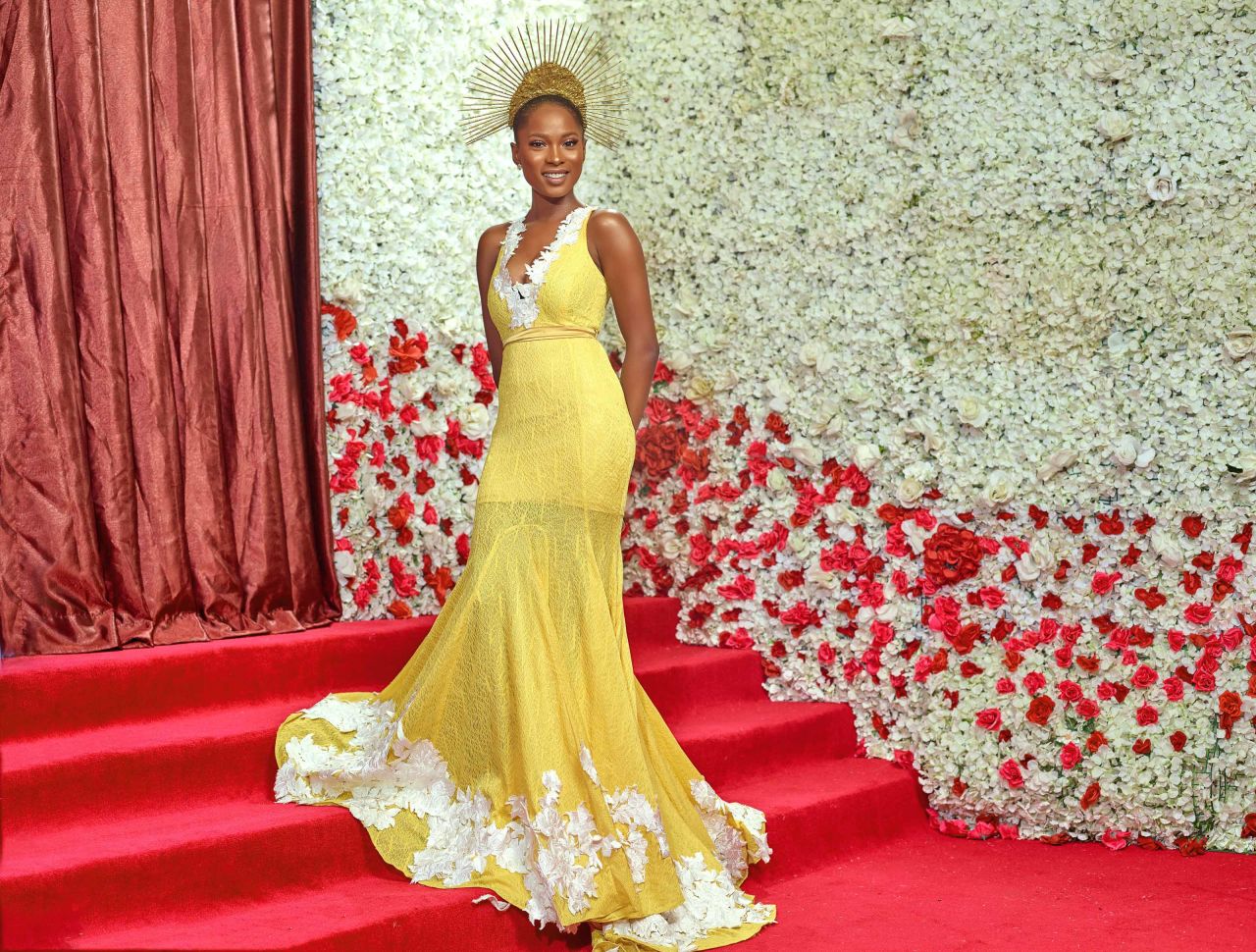 Actress Jemima Osunde wearing designer Zhena's Closet.
