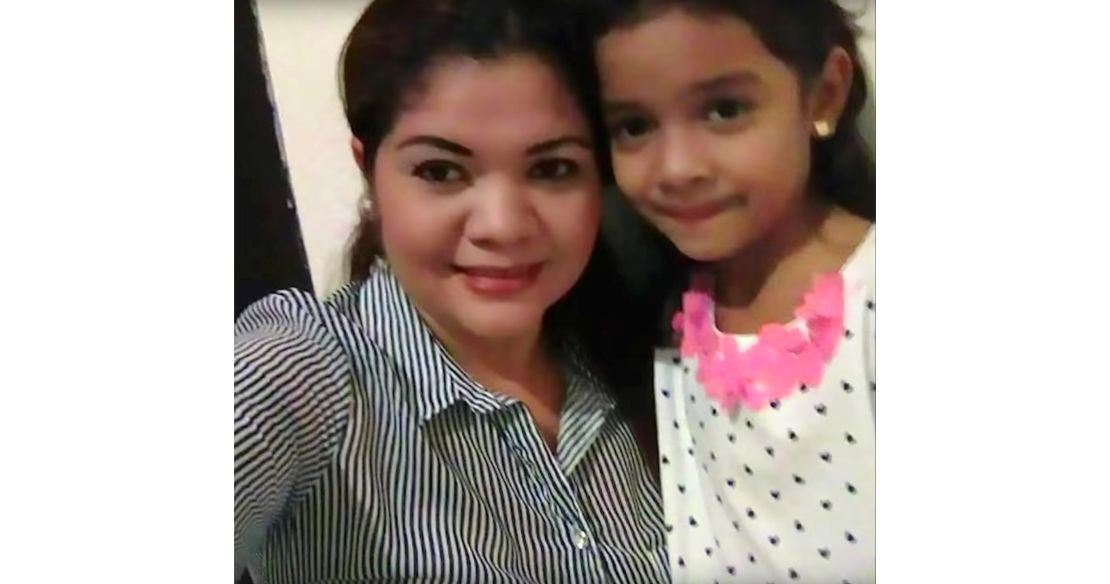 This little girl, seen here with her mother, is heard on a recording from inside a detention facility, according to ProPublica.