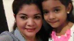 An image of a young girl and her mother.  The girl is one of the children in the audio recording of children separated from their familis, according to ProPublica.