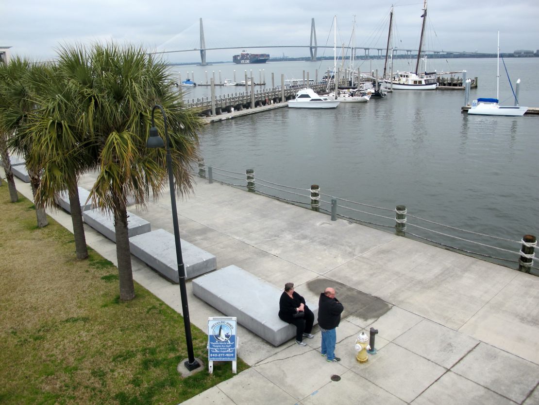 This 2015 photo shows the location where Gadsden's Wharf once stood 
