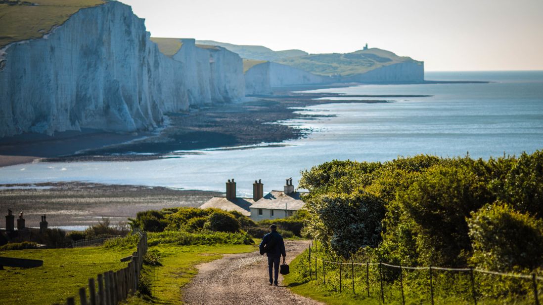 <strong>Seven Sisters, England:  </strong>A designated "Area of Outstanding Natural Beauty," the series of chalk cliffs on the coast of East Sussex, located on the coast of East Sussex between Seaford and Eastbourne, is one of the peaceful places imaginable.