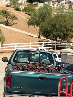Some of the guns found in Agua Dulce.