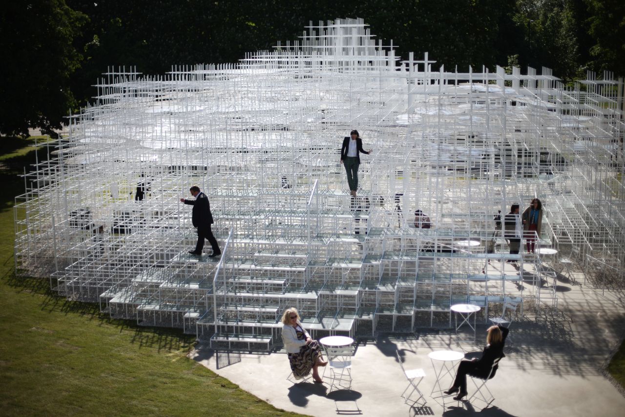 The Sou Fujimoto-designed Serpentine Gallery Pavilion (2013) in London