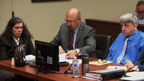 Louise Turpin, left, and David Turpin, right, sit in court for a preliminary hearing on June 20, 2018.