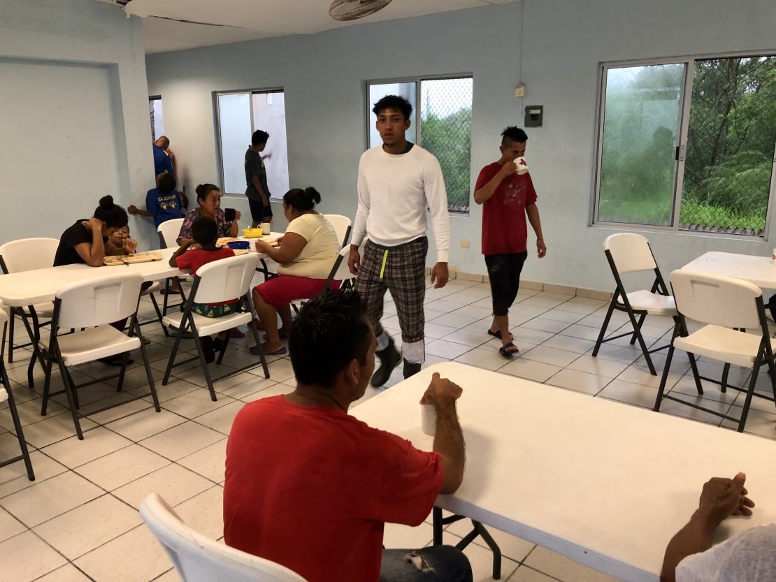 Migrants await their next move at Senda de Vida shelter.